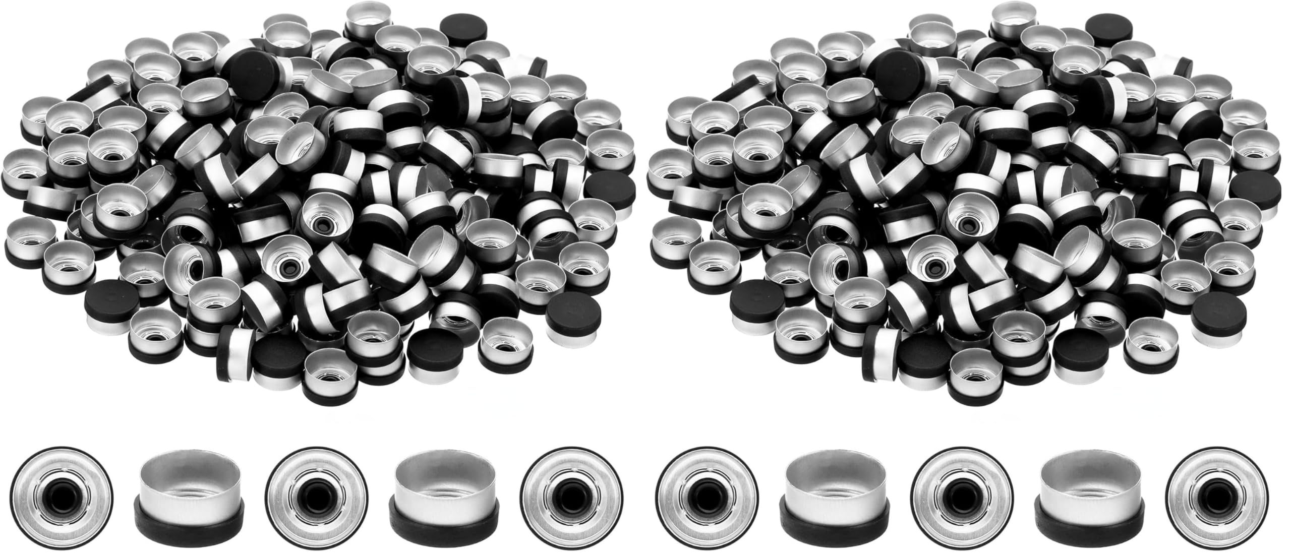 PATIKIL 13mm Flip Off Caps, 200 Pcs Flip Off Caps Flip Off Seals Flip Off Vial Seals Plastic Aluminum Caps Cover for Glass Vial, Red — Amazon image 8