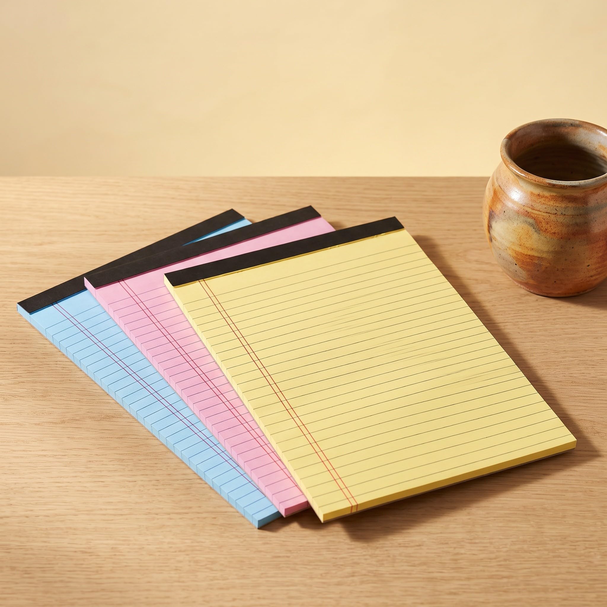 Veemoon Lot de 5 blocs-notes A4, format légal, lignés et détachables.