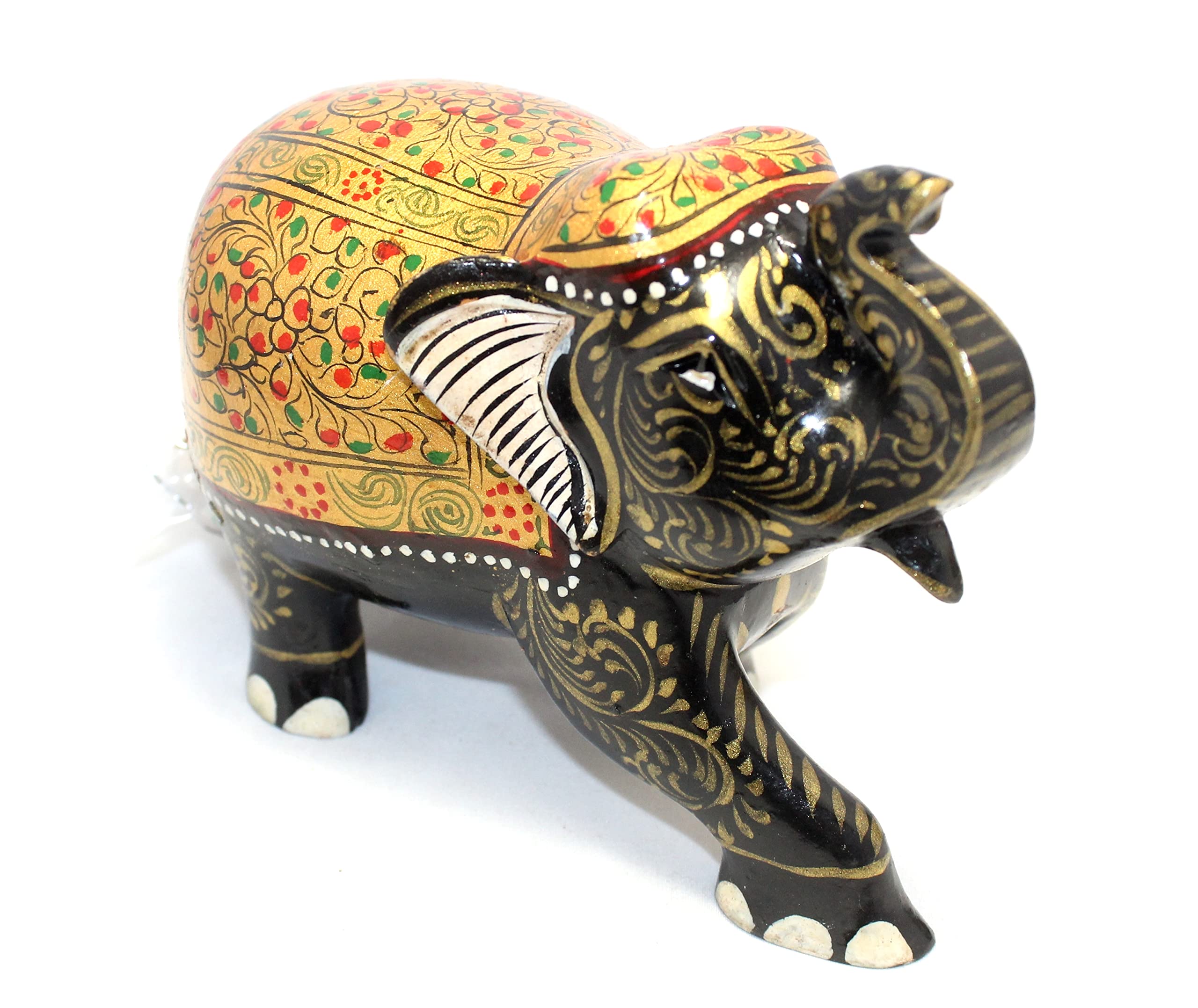 Statuette éléphant en bois naturel F495 pour sublimer votre étagère de salon