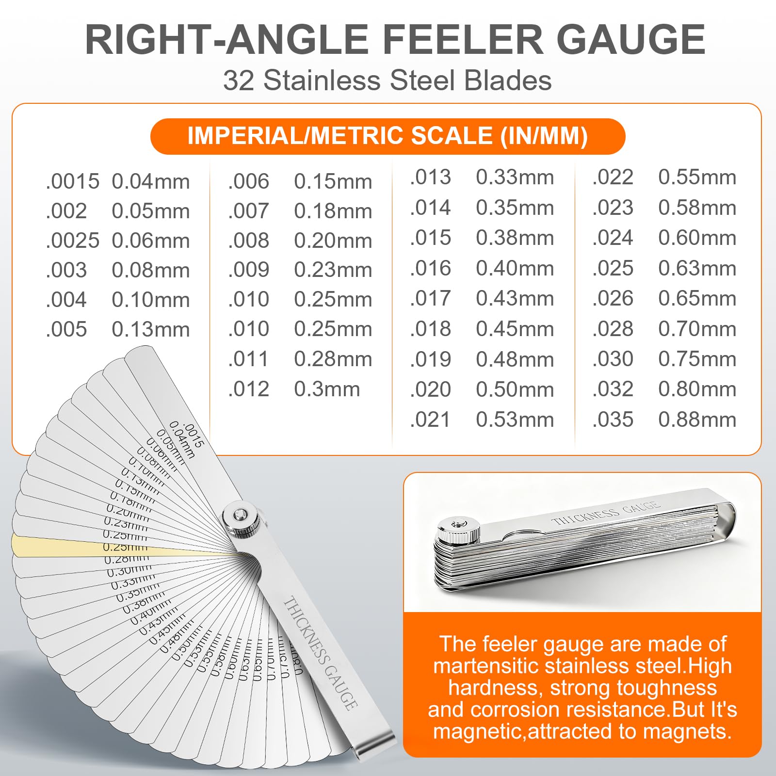 Feeler Gauge Set - Precision Measurement Tools -2 Feeler Gauge Set - Precision Measurement Tools -2