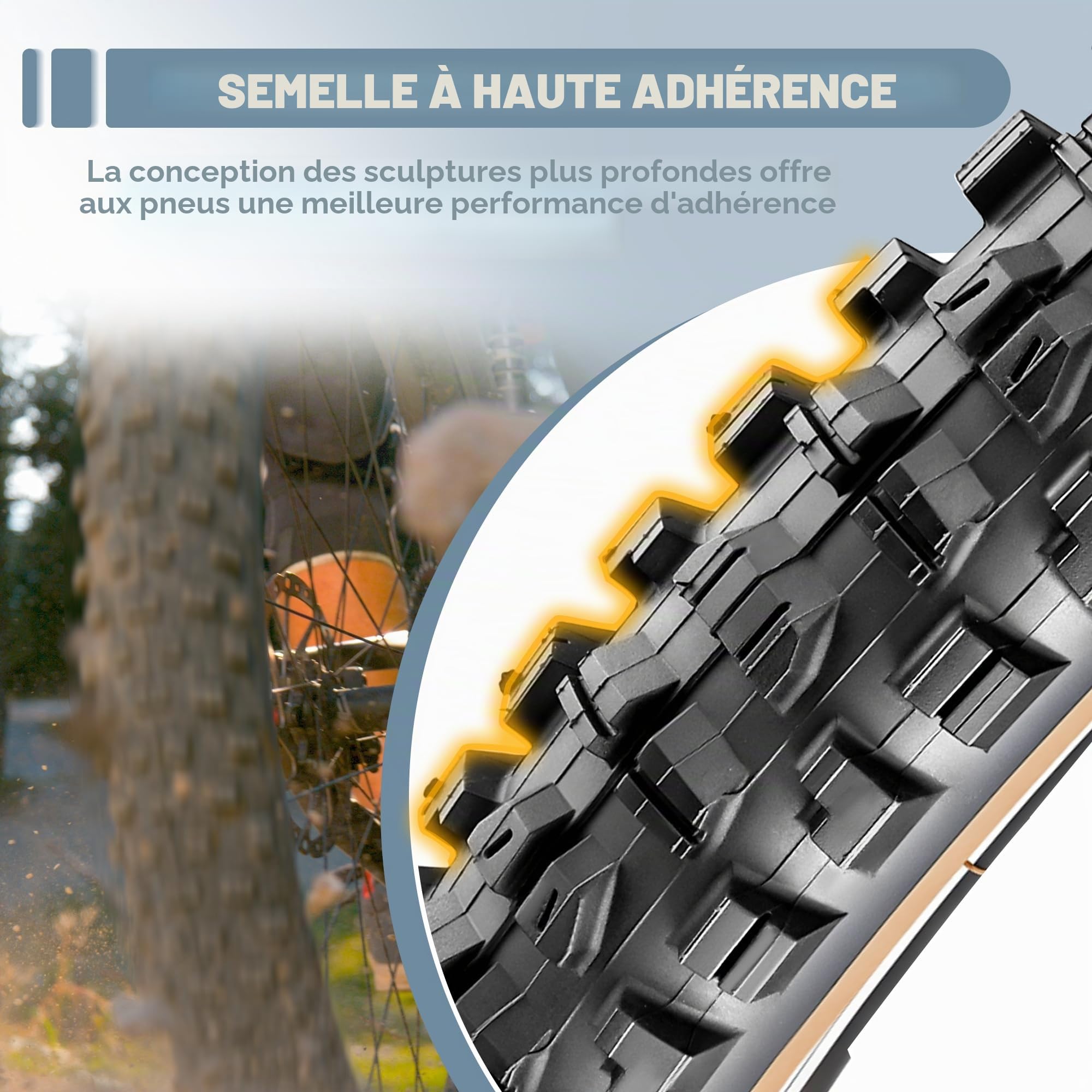 26/27,5/29 x 2,3 cm VTT Allround Pneu de vélo vélo 30TPI Couverture 2 x pneus + 2 x chambres à air + 2 x démonte-pneus