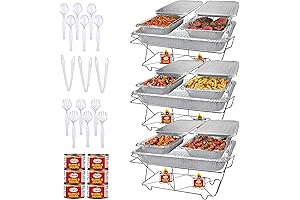 Full Size 39-Pcs Disposable Chafing Buffet Set for Catering & Events