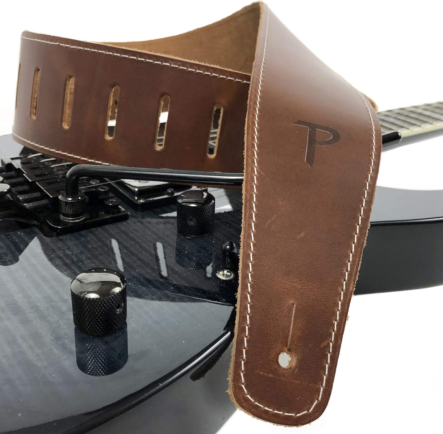 Perri’s Leathers Adjustable Guitar Straps for Kids, Men & Women - Guitar Strap for Acoustic, Bass and Electric Guitars – Guitar Strap as Christmas Gift - Adjustable Size - Brown : Musical Instruments