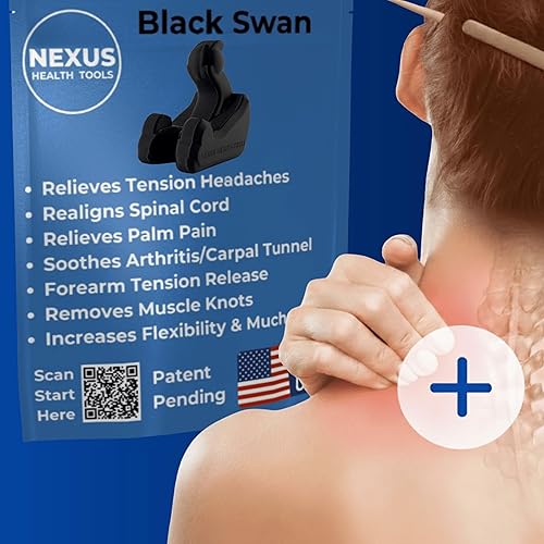 Miniatura 9 de Black Swan Herramienta de liberación occipitalsuboccipital  Estirador de cuello de tracción cervical para dolor de cabeza por tensión y alivio del