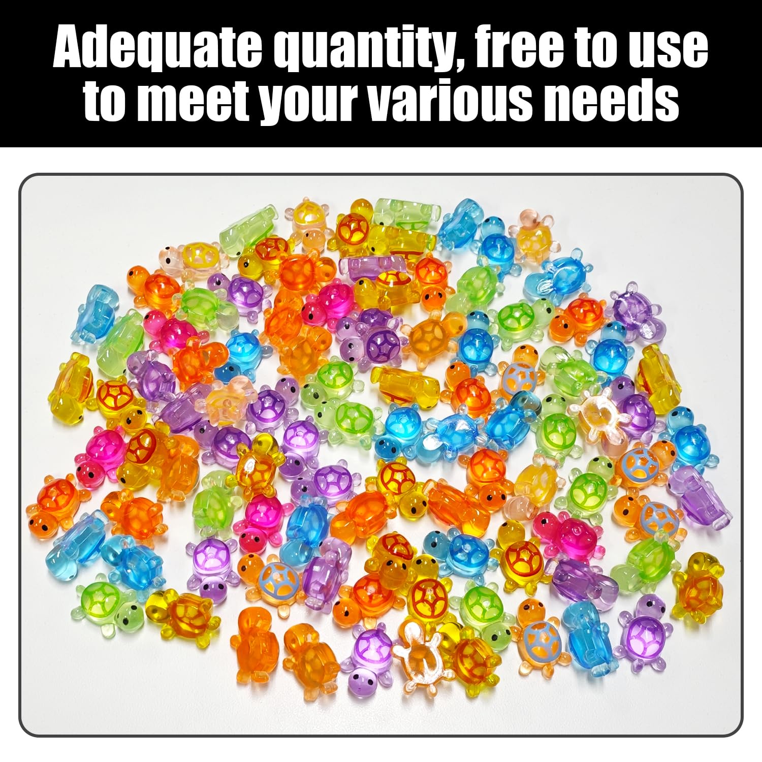 EOWVISN 100 Pieces Resin Glow-In-The-Dark Turtle, Turtle Resin Statue, Mini Turtle Ornaments - Image 4