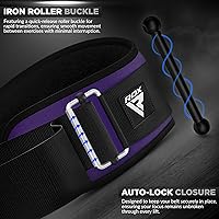 Vista 17 de RDX Cinturón de levantamiento de pesas, bloqueo automático, soporte acolchado de espalda de 6.5 pulgadas, entrenamiento de fuerza para gimnasio