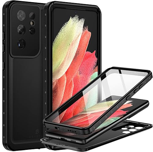BEASTEK Funda para Samsung Galaxy S21 Ultra impermeable, serie NRE, a prueba de golpes, con protector de pantalla integrado, funda protectora de