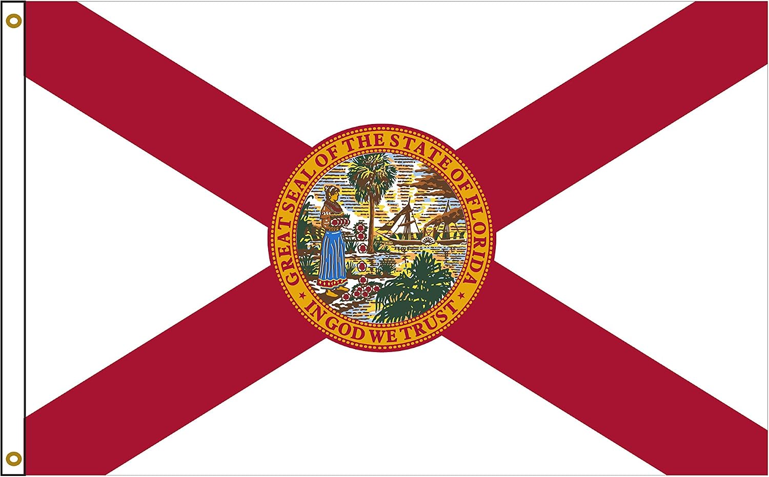 Florida 3x5 Feet Nylon State Flag Made In USA