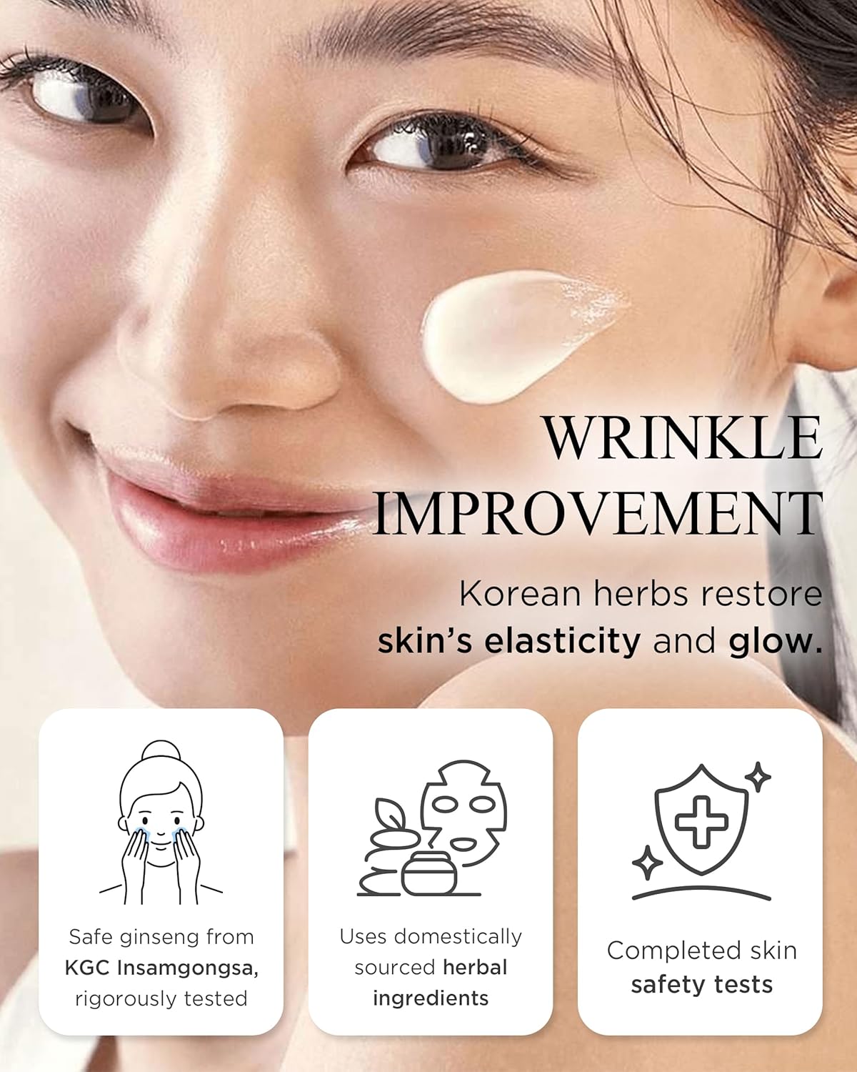 Bon Yeon Jin Red Ginseng Face Cream Duo Set (2 x 1.69oz) | Ceramide NP + Squalane Barrier Moisturizer | Unscented | Helps Reduce Look of Wrinkles | Korean Hanbang Skincare for Mature Skin - Image 5