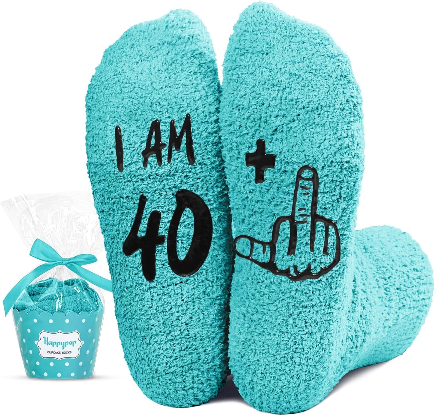 HAPPYPOP Birthday Gifts for Women - 41 45 50 Year Old Birthday Gift for Her, Socks for Man