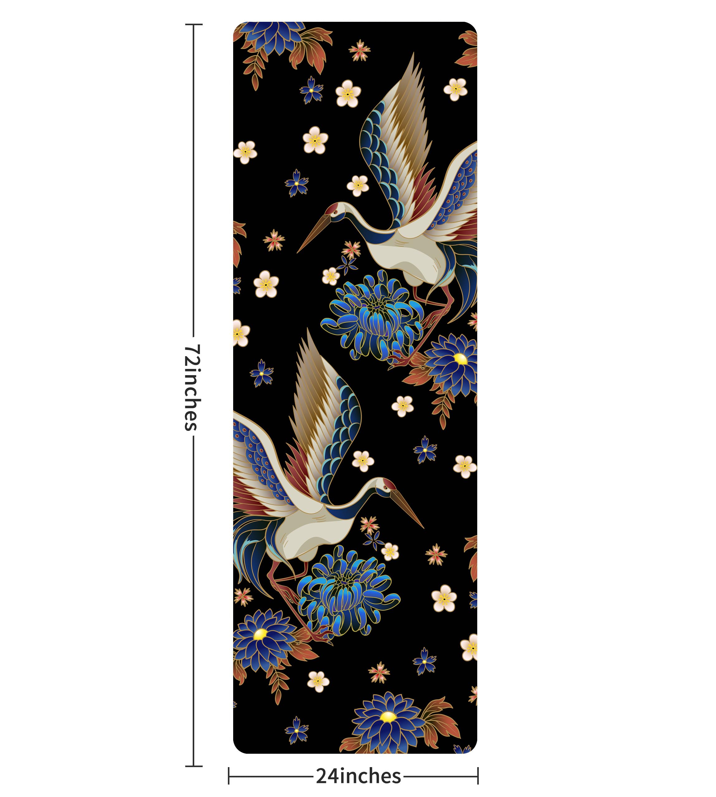 Knsbk Non Slip Yoga Mat TPE Workout Mat for Men Women, Thick Workout Mat with Carrying Strap, Fitness Mats for Exercise, Yoga, Fitness, Pilates, Floor Workouts (72