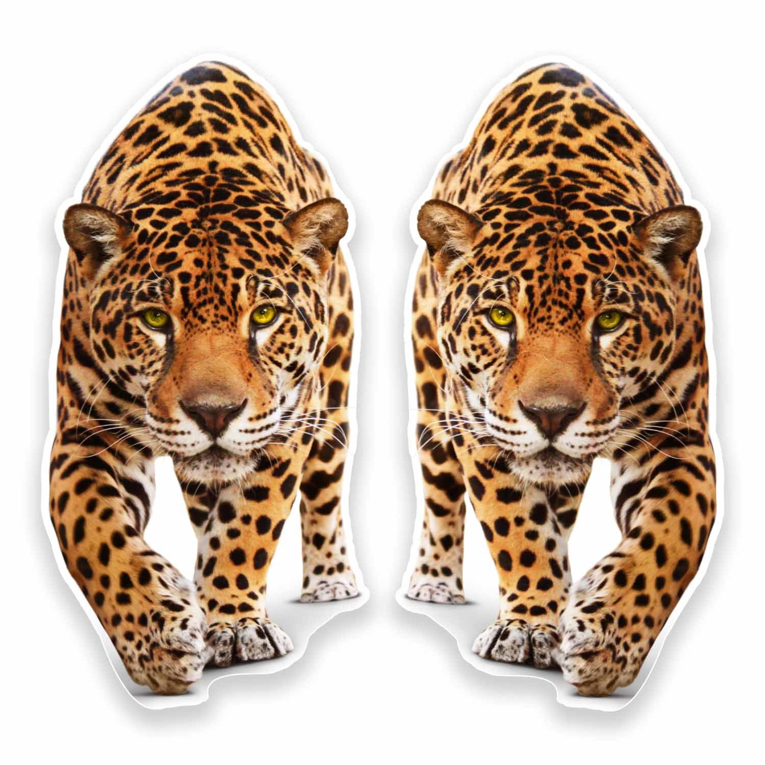 Destinationvinyl Multi 2 X 10Cm Jaguar Panther Vinyl Stickers - Decals Laptop Lion Tiger Big Cat #9645