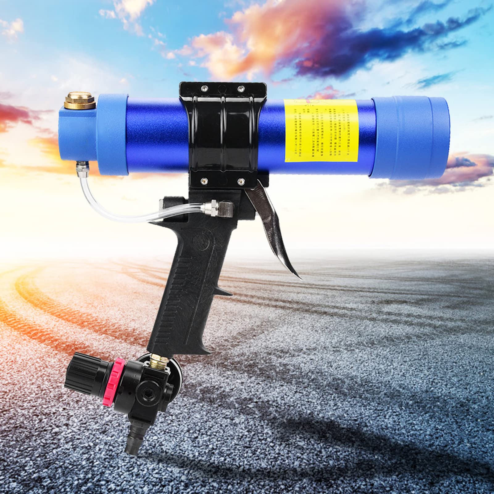 Pistola Sigillante Pneumatica 310ML per Calafataggio Vetro con Controllo Velocità Aria Compressa Professionale