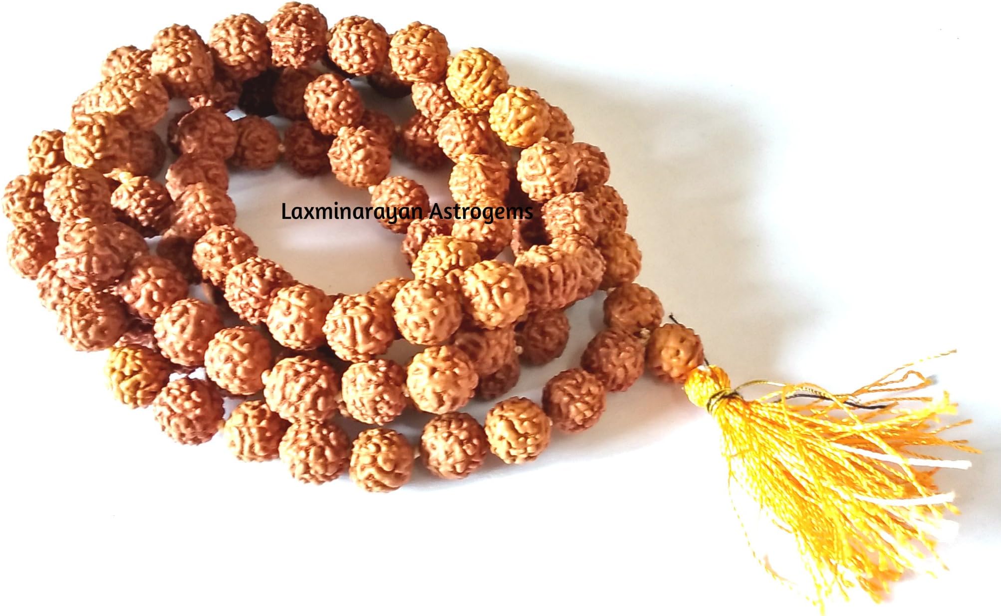 Divine CenterDivine Center RUDRAKSHA MALA HOLY HINDU 108 + 1 BEADS ROSARY MALA 8 MM SIZE NECKLACE ENERGIZED