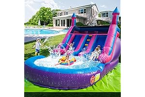 Adults Water Slide 20FT with Double Slide Lanes for Summer Outdoor Backyard