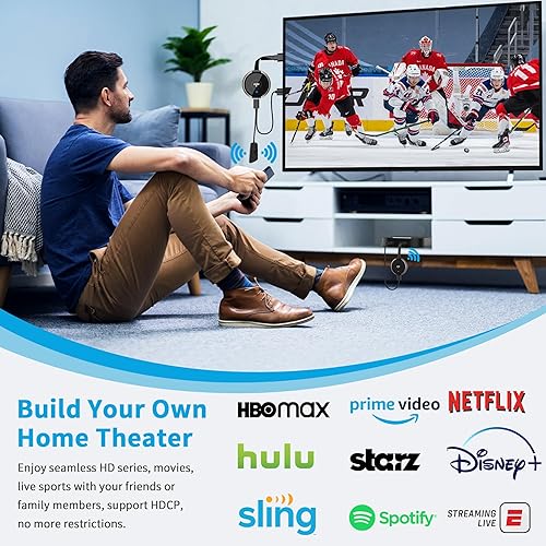 Miniatura 12 de AIMIBO Kit de transmisor y receptor HDMI inalámbrico 4K, transmisión de video/audio estable de 2.4/5 GHz a monitor, proyector, HDTV, extensor HDMI