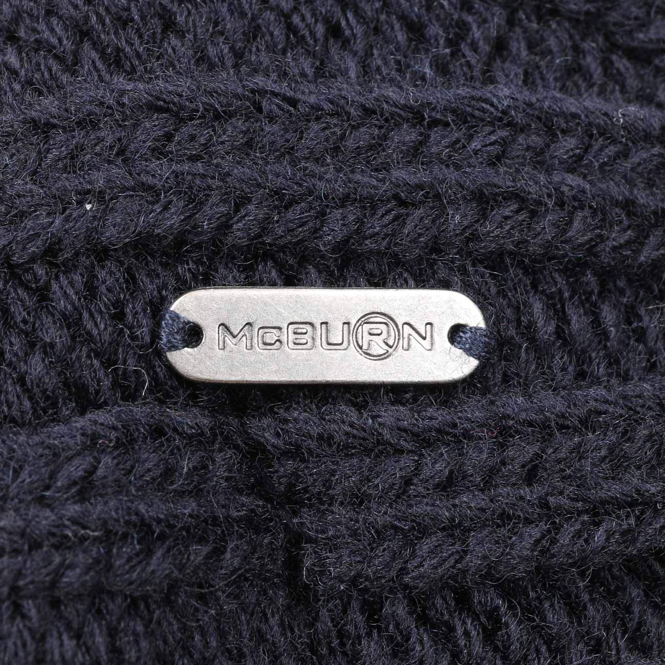Gorro Cable Knit Britta Mujer - Made in Italy de Invierno Punto con pompón Visera, Forro, Forro otoño/Invierno