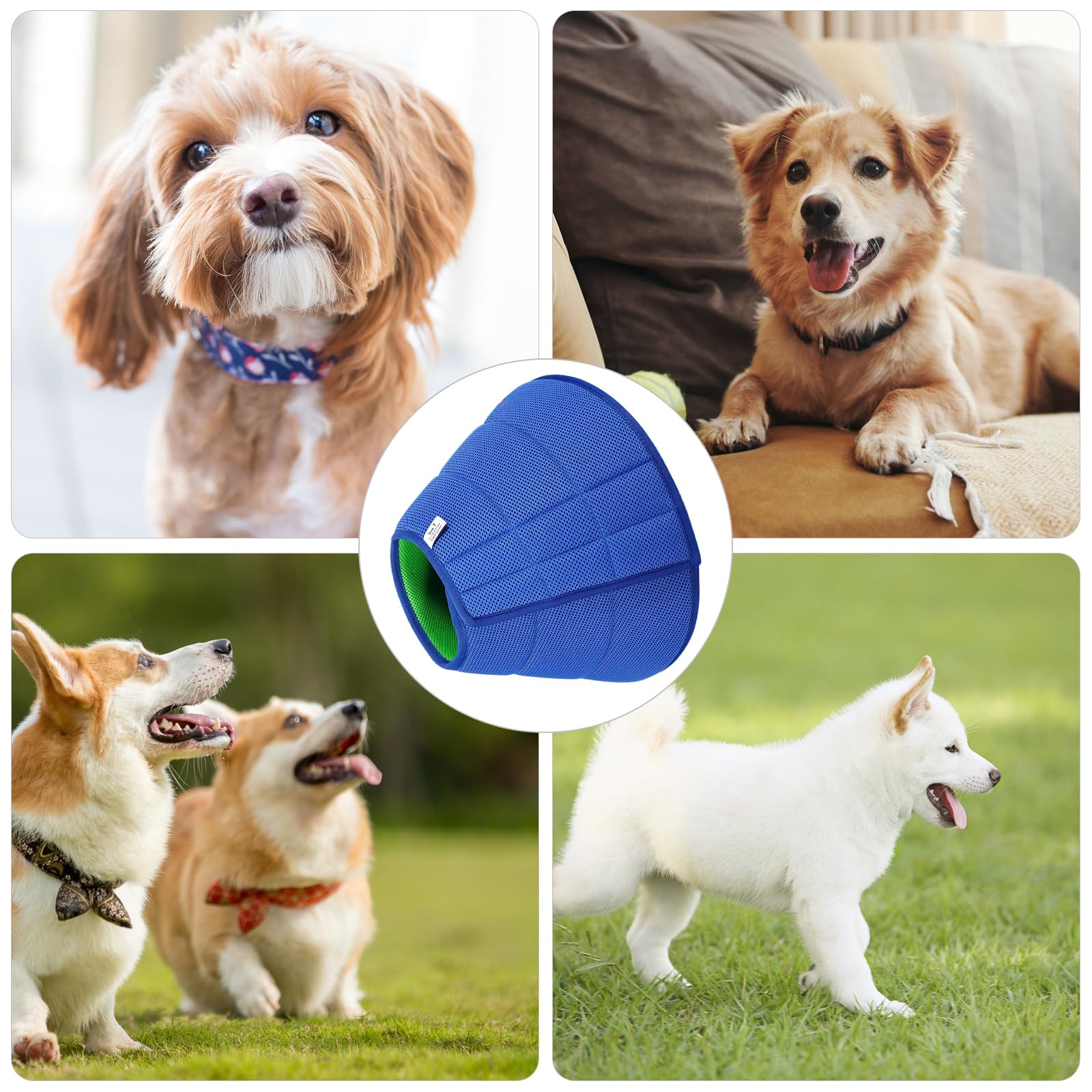 SiumPklay Soft Dog Cone Collar for Dogs After Surgery Adjustable Recovery Collar for Small Dogs & Cats Breathable Mesh Protective Collar to Prevent Licking & Biting (Size S) - Image 4