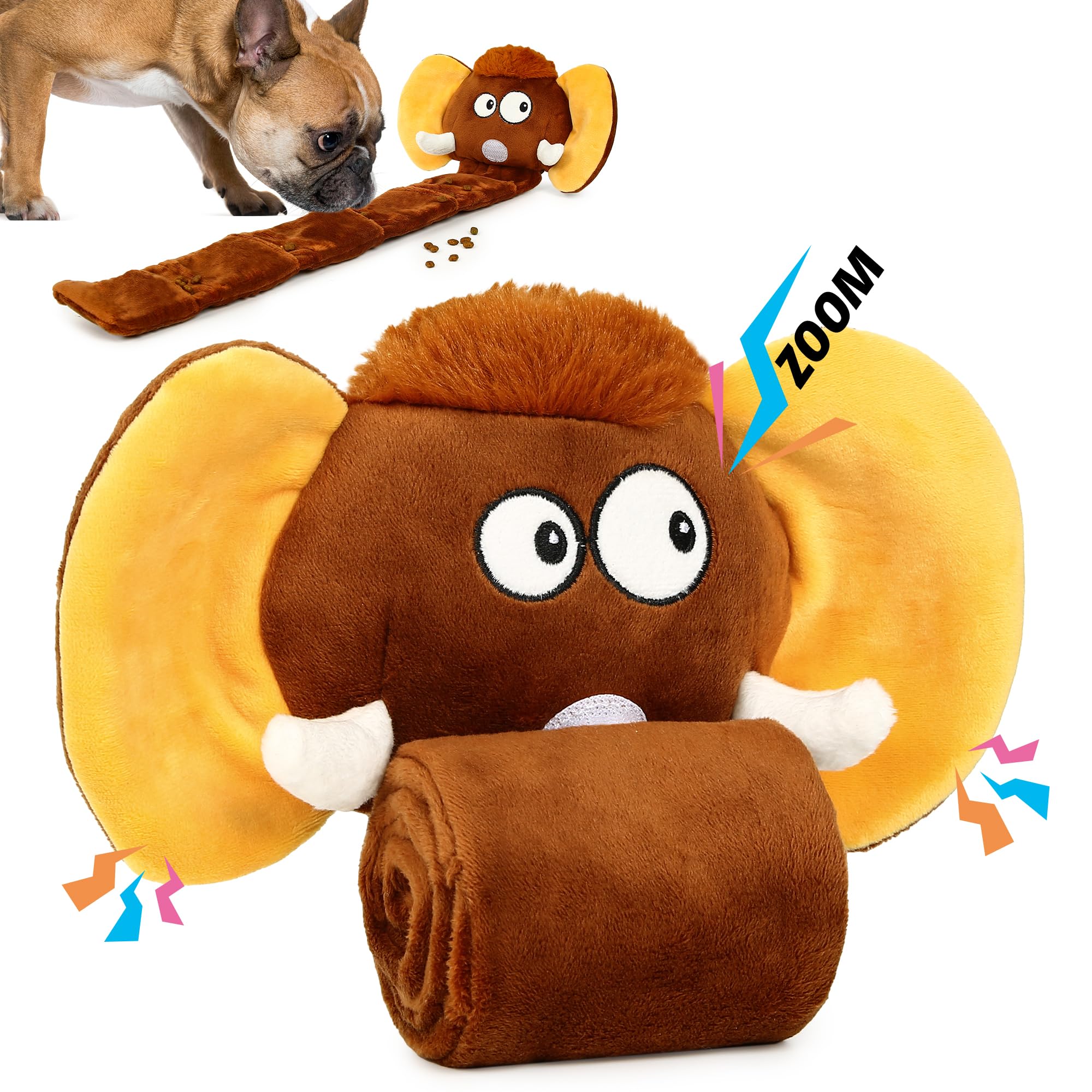 IOKHEIRA Juguete Interactivo para Perros, Juguetes Squeaky para Aliviar el Aburrimiento para Perros Pequeños, Medianos y Grandes, Juguete de Peluche para Perros con Papel Crujiente