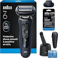 Braun Series 6 Electric Razor for Men S6 6177ps - Wet/Dry Shaver with Precision Trimmer, Cleaning Station & Travel Case