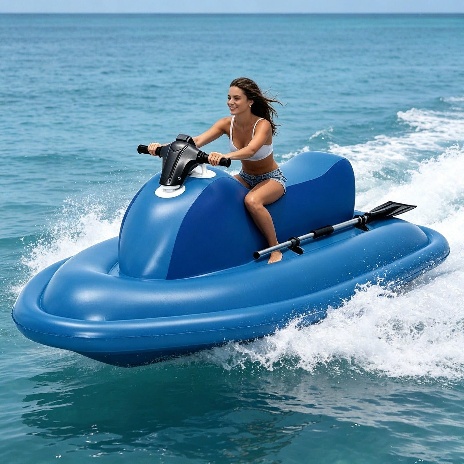 ExoticaBlend Electric Jet SIK.Inflatable Boat with Motor,Jet Boat,Electric Surfboard, 1-2 Persons Water Propulsion Jet Ski,& Kids, Diving, Swimming, Kayaking 500W16A