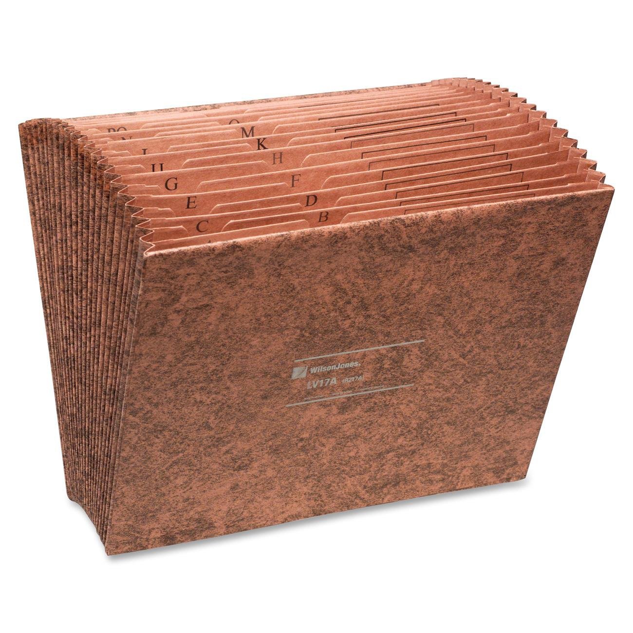 Wilson Jones Leatherlife Expanding Files, Indexed A to Z, 10" x 12" (WCCLV17A)