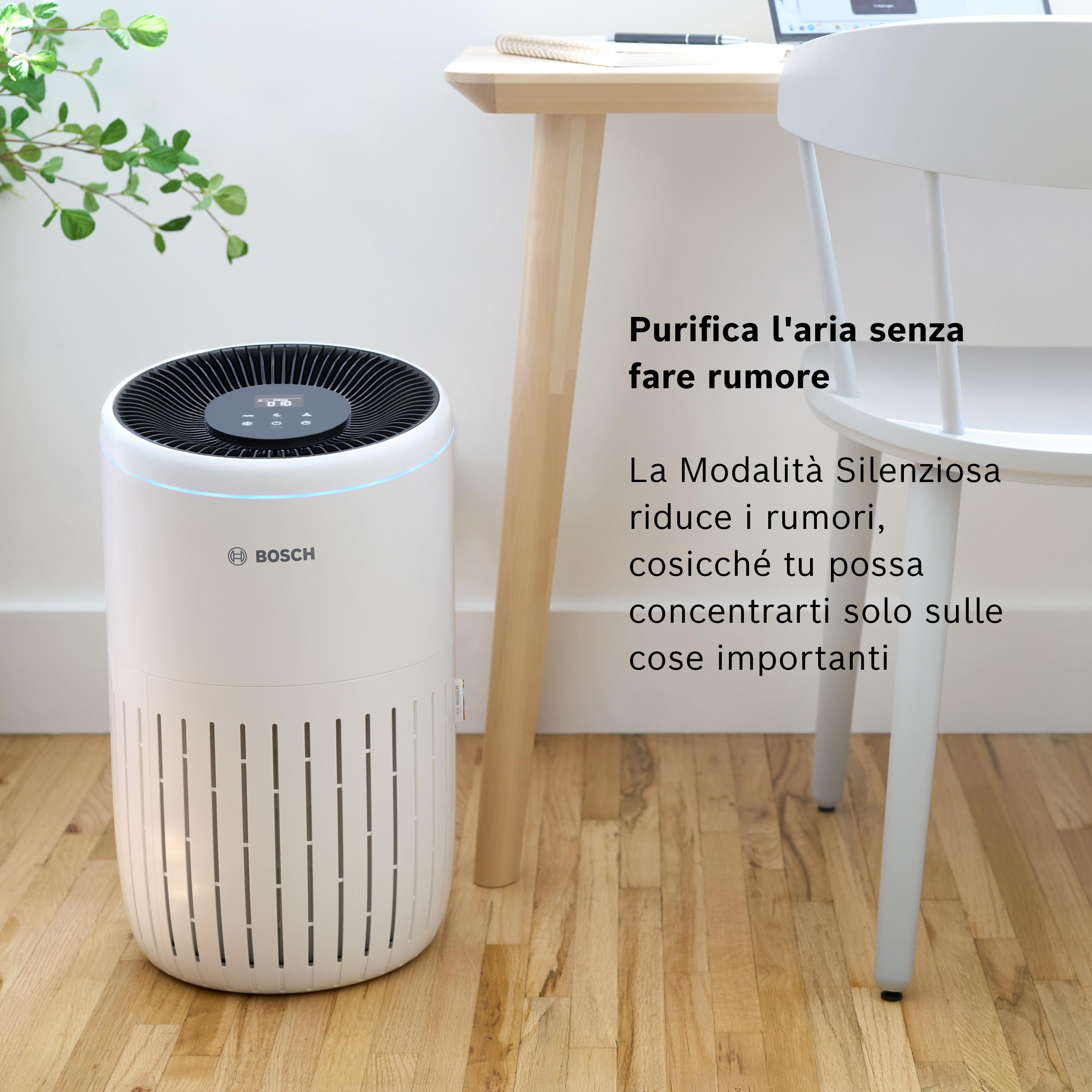 Bosch Air 4000 Purificatore d’Aria - Rimuove gli inquinanti, include filtro aria e modalità sleep (< 25 dB(A)) - per superfici fino a 62,5 m² - con modalità automatica - CADR: 300 m³/h
