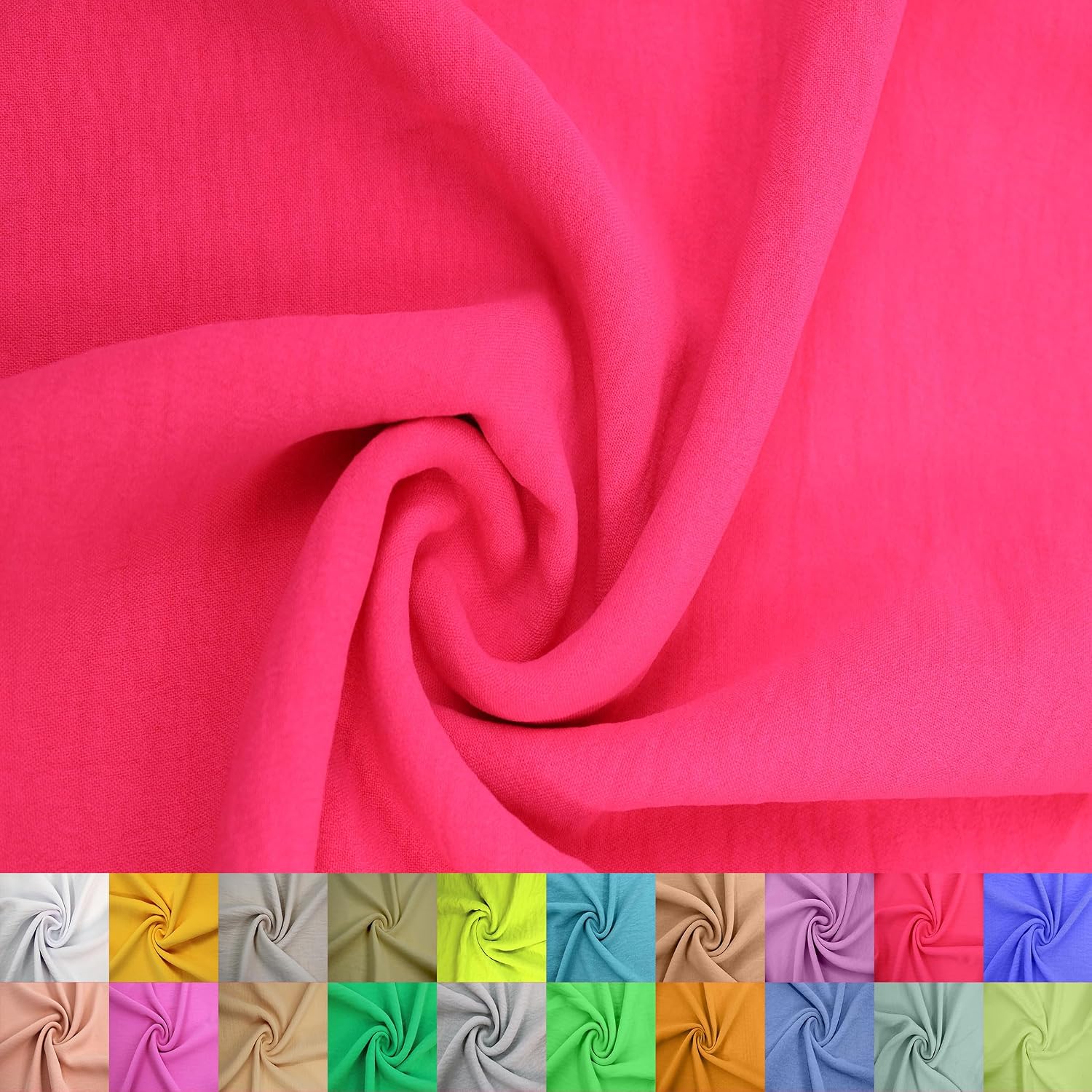 Air Flow CEY Fabric by The Yard – 100% Polyester, Non-Stretch, 59" Wide, 160 GSM Lightweight Breathable Fabric for Dresses, Tops, Apparel, Sewing & DIY Crafts