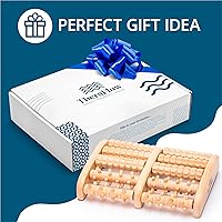 Vista 4 de TheraFlow - Masajeador dual de rodillos para pies (XL) – Relaja y alivia dolor de pies y fascitis plantar –Modelo mejorado 2017 – Gráfico laminado