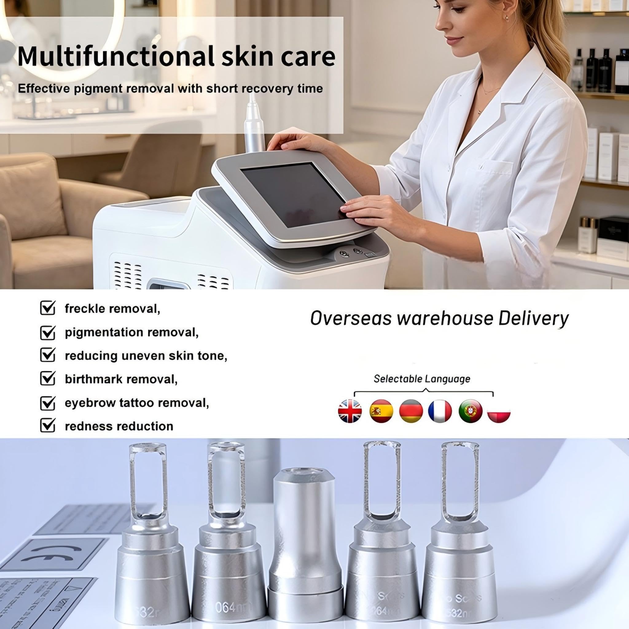 Attrezzatura professionale portatile di cura di bellezza per uso del salone del corpo e del viso