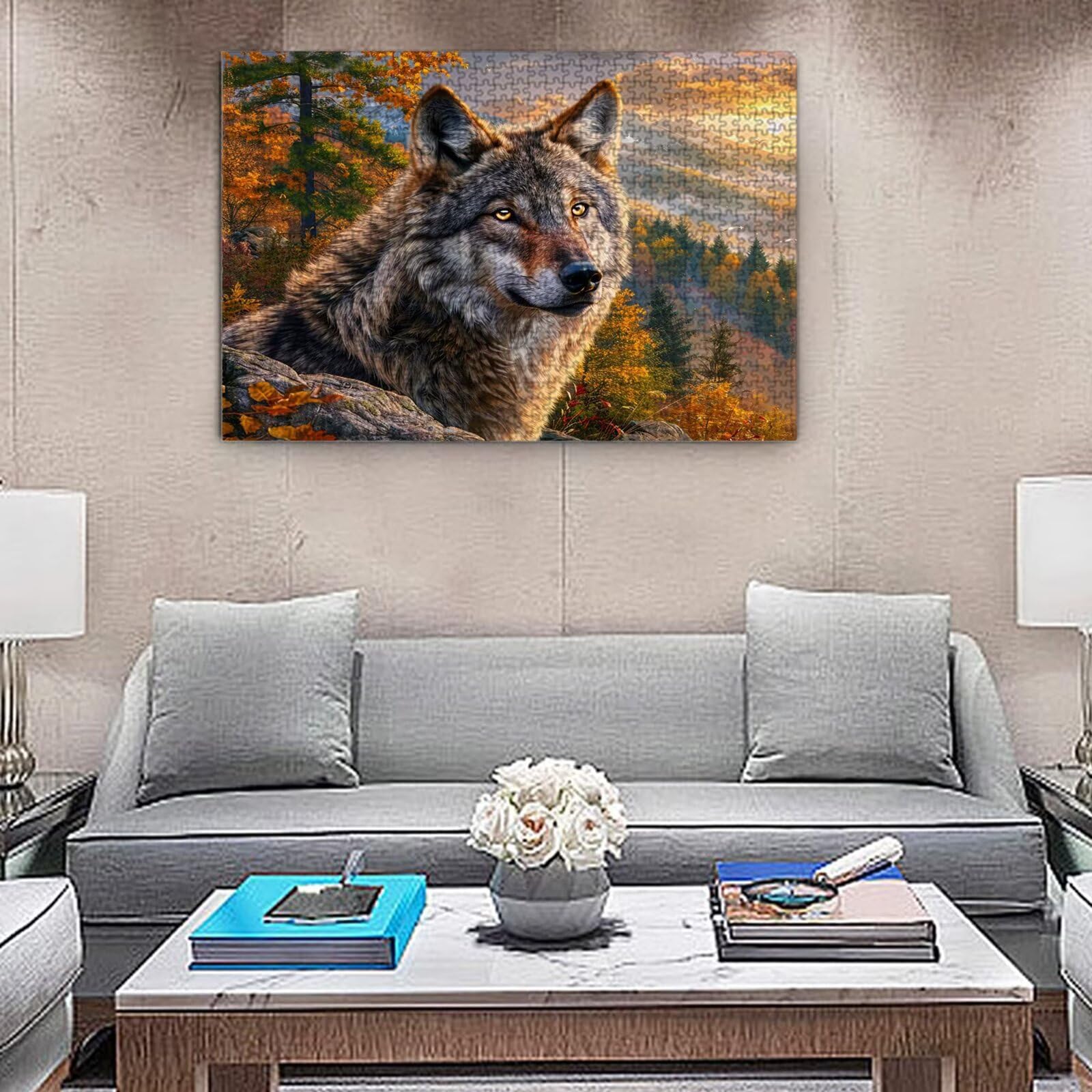 Jigsaw Puzzle, 6000 Pezzi Puzzle Classici, Animali Puzzle Rilassamento Intelligence, Mpossibile Difficile Puzzles impegnativo per adulti Puzzles per Gioco Familiare, Regalo per Amore Amico Lupo K0F170