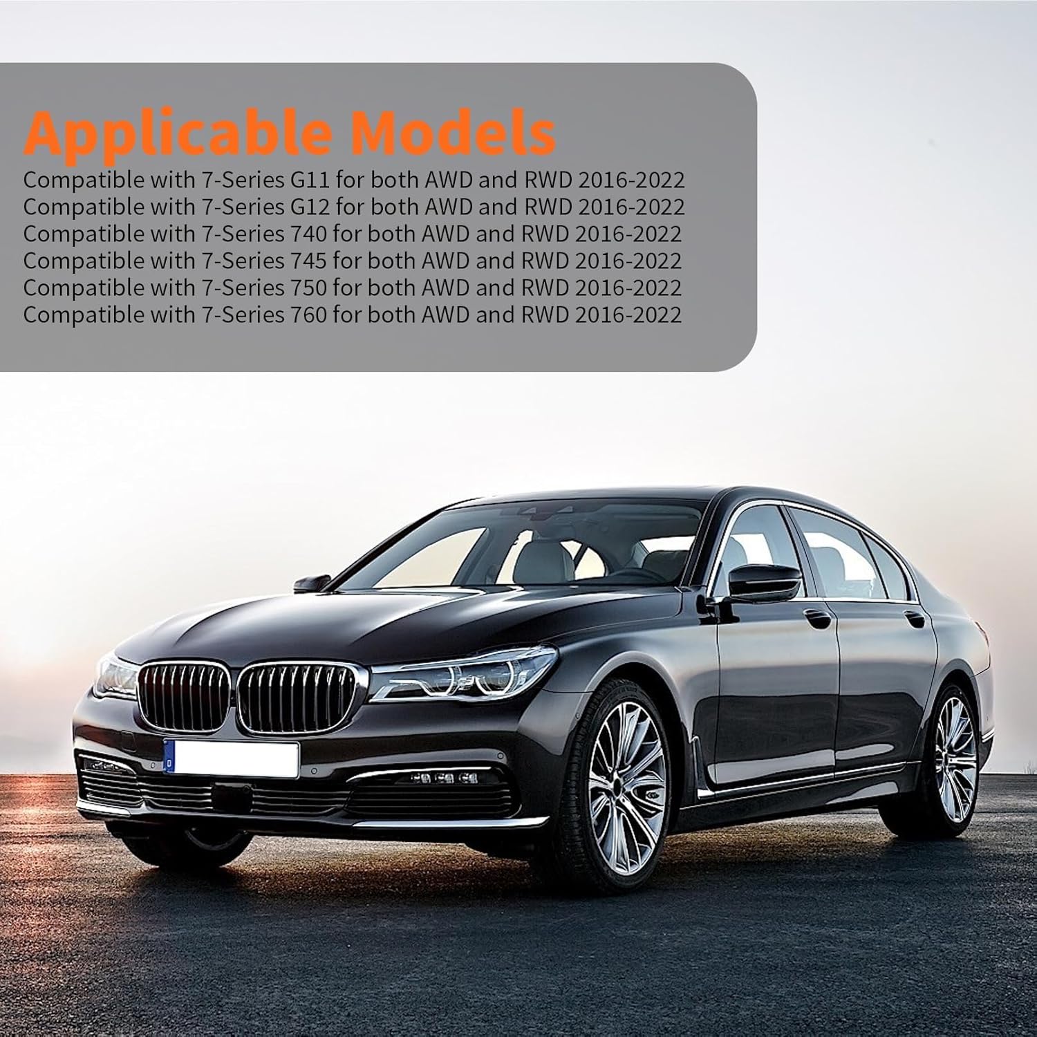 Rear Right Airmatic Suspension Shock Absorbers Compatible with 7-Series G11 G12 740i 745i 750i 760i 2016-2022 w/EDC for Both AWD and RWD 37107915954 37106874594 Strut Suspension Kit Assembly