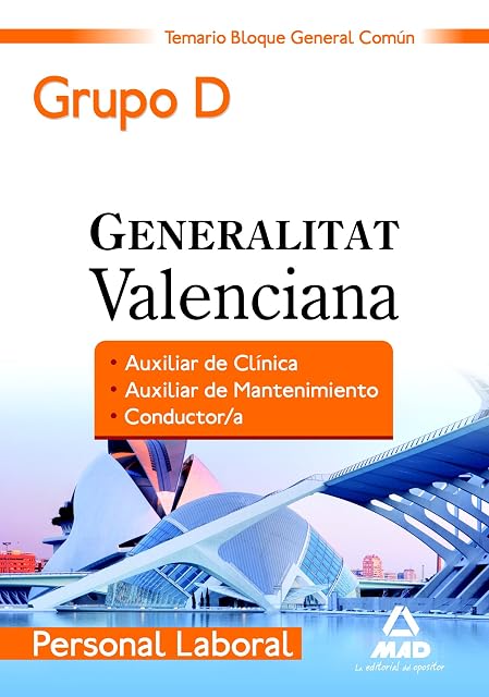 Portada de Personal Laboral de la Generalitat Valenciana . Temario Bloqu