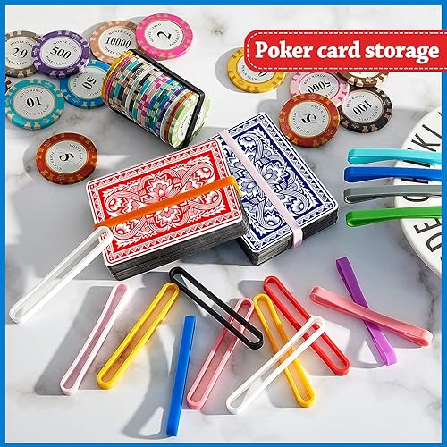 Miniatura 4 de 36 bandas de goma de silicona de 3 pulgadas, bandas elásticas de goma de envoltura de colores surtidos para cartera, tarjeta, muñeca, cajas de