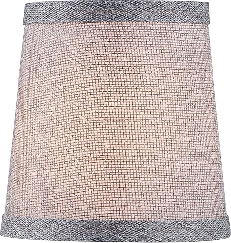 Miniatura 2 de Aspen Creative 51024-6 Imperio de tapa dura, pantalla de tela texturizada de lino con clip, parte inferior superior de 4 pulgadas x 5 pulgadas de