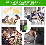 Automatic Fish Feeder for Aquarium with Timer, LCD Display 320ML Large Capacity Adjustable Fish Dispenser, Operated Feeders for Goldfish, Turtle for Vacation, Weekend or Daily Use(Green)