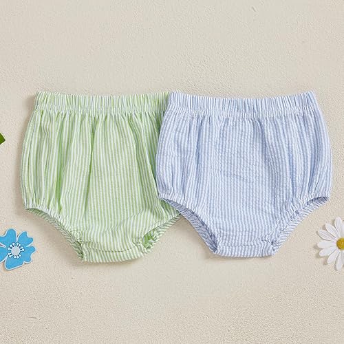 Miniatura 7 de GOOCHEER Traje de primer cumpleaños para bebé, verano, 1 pastel, pato, rayas, burbujas, pantalones cortos para pañales, ropa