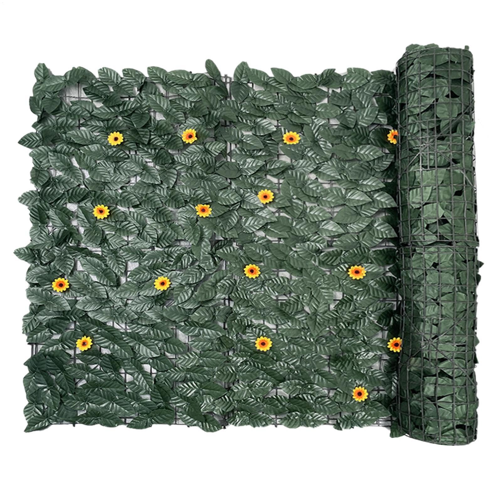 Faux greenery backdrop tournesol occultant avec clôture artificielle jardin