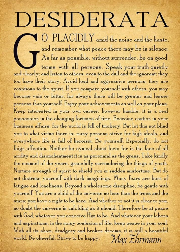 desiderata-poem-desiderata-print-desiderata-poster-poetry-wall-art-graduation-gift-graduation-poem-student-poem-gift-by-max-erhmann-1927-5-x7-vintage-amazon-co-uk-home-kitchen for Desiderata Printable Text Pdf Free Download Desiderata Poem Desiderata Print Desiderata Poster Poetry Wall Art Graduation Gift Graduation Poem Student Poem Gift by Max Erhmann 1927 (5 x7, Vintage) : Amazon.co.uk: Home & Kitchen for Desiderata Printable Text Pdf Free Download