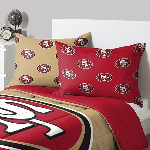 Miniatura 4 de FOCO Unisex-Adult NFL Team Logo Bed in a Bag Comforter Bedding 3-Piece Set