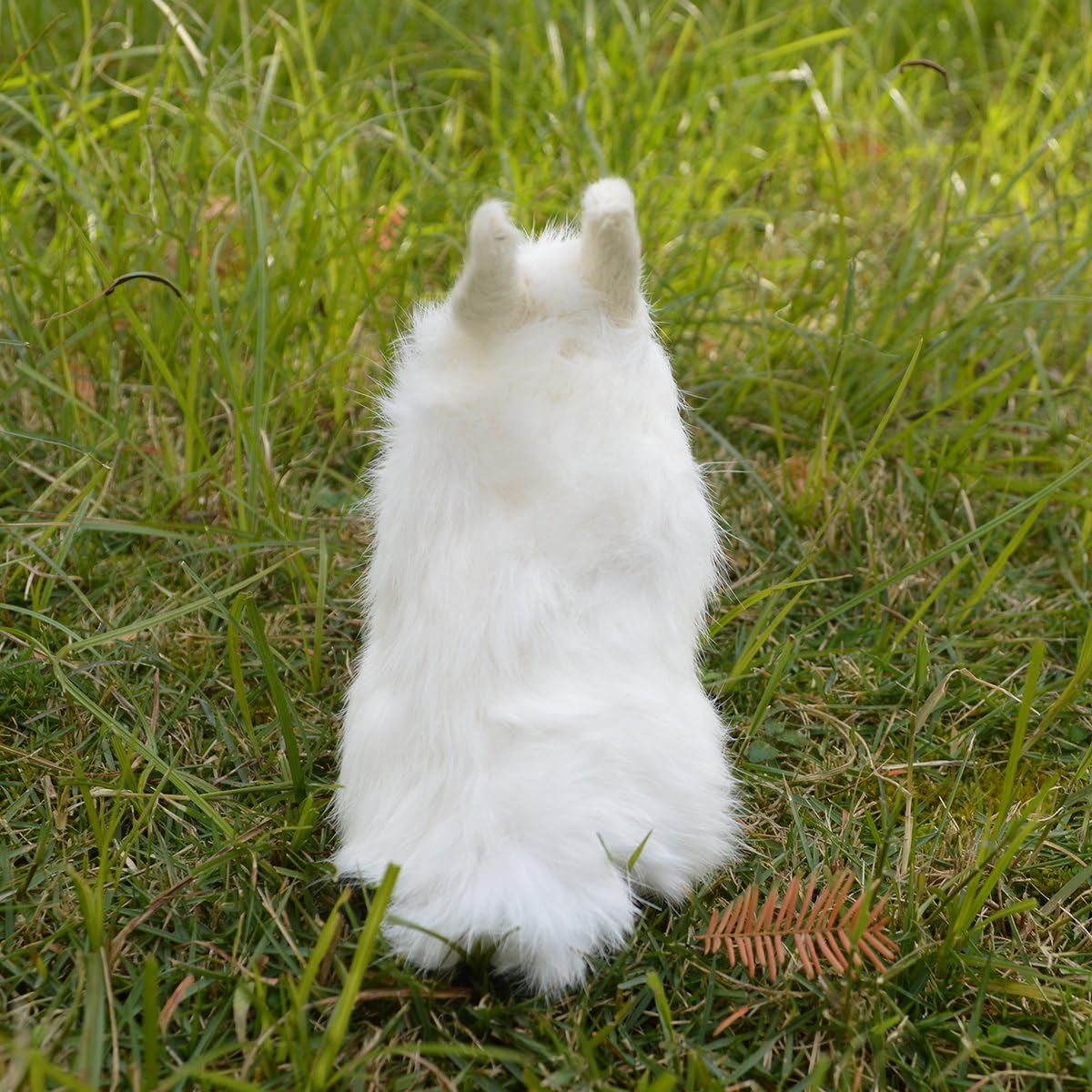 Easter Bunny Plush Figurines - 2 Piece Realistic Rabbit Stuffy for Easter Decor, Spring Basket Fillers, Home Decoration, Photoshoot Props, (White) - Image 7