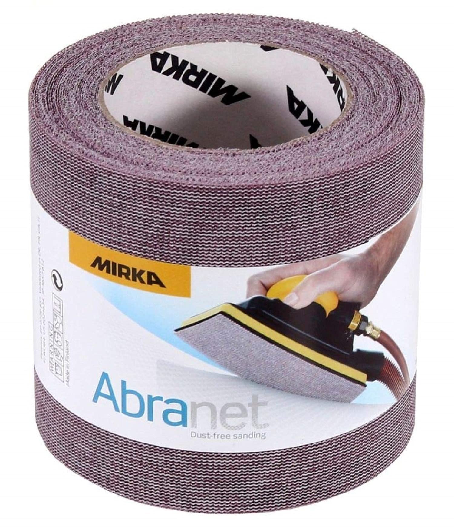 Mirka Abranet net abrasive roll 115 mm x 10 m with Hook & loop/Grit P100 / 1 roll/for sanding wood, filler, varnish, plastic / AE555F0180