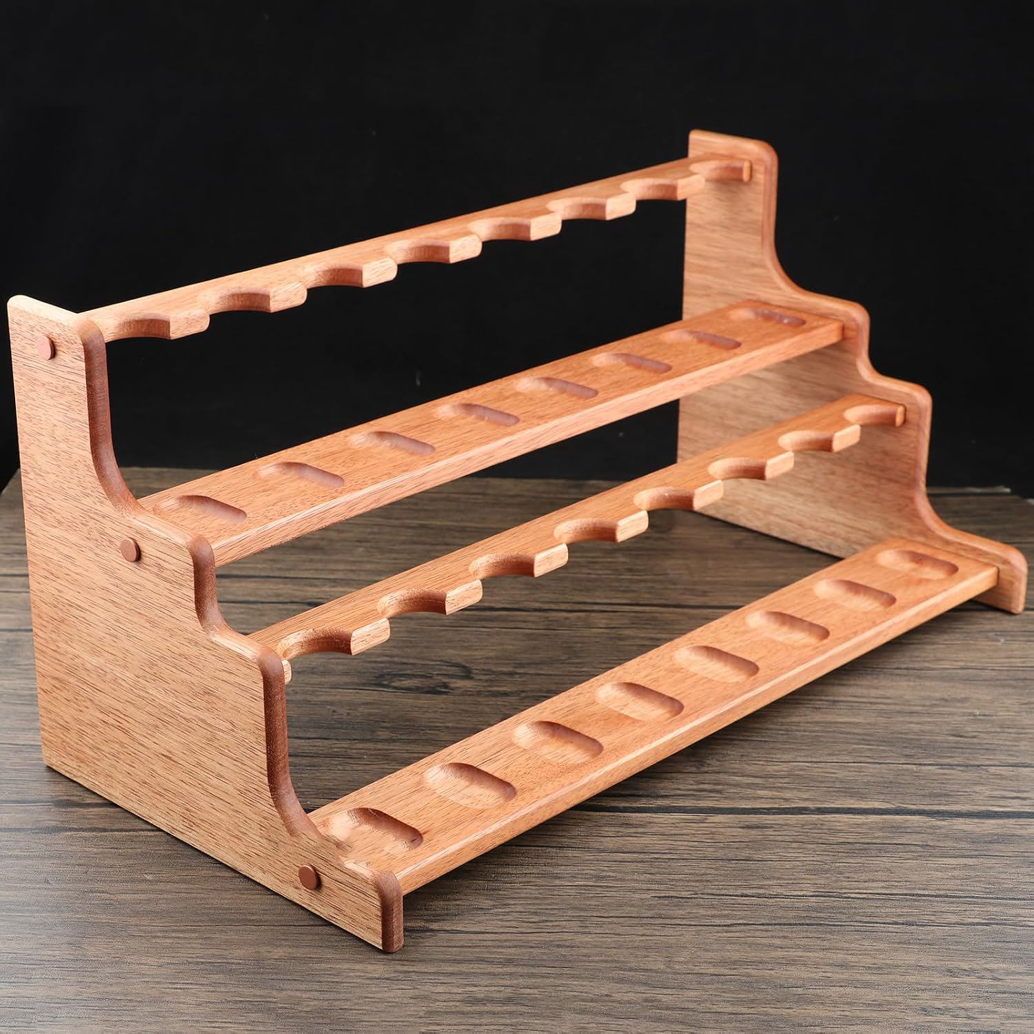 Wooden Tobacco Pipe Stand Holder, Pipe Rack Holder Display, Tobacco Pipe Rack Family Home Pipe Accessories for Tobacco