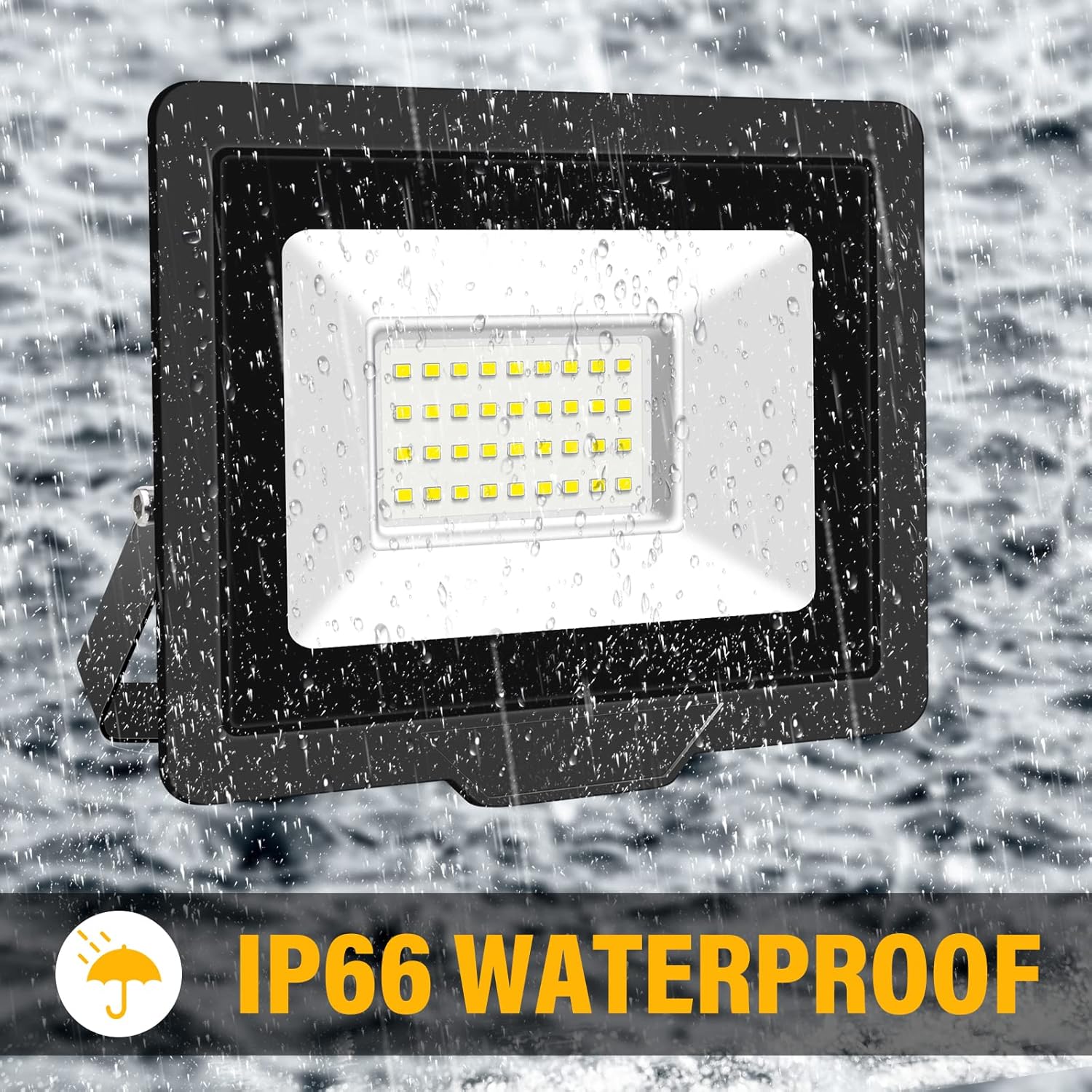 Willpower LED Security Lights Outdoor 30W 3000LM LED Floodlights IP66 Waterproof Daylight White 6500K 80V-260V Wall Light for Garden Backyard Garage Back Door Yard Lawn Court Patio - Image 5