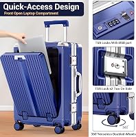 Amazon.com | IDIYSONG Portable Carry-on Luggage 22 inch with Front