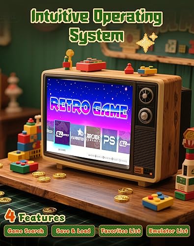 Miniatura 4 de Huqjot 2025 Upgraded Retro Gaming Console Stick Pro, Video Games Console with 4K HDMI, Built-in 23 Classic Game Emulators, 20000+ Games - Video Game