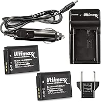 Vista 5 de Ultimaxx Cargador de viaje rápido y 2 baterías EN-EL12 (1500 mAh) para Nikon COOLPIX A1000 B600 W300 A900 AW100 AW110 AW120 AW130 S6300 S8100 S8200