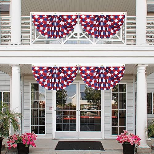 Miniatura 4 de Arosche Banderas para fanáticos del 4 de julio, pancarta de 1.5 x 3 pies, Día de la Independencia de Estados Unidos, decoración patriótica de