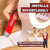 Vista 6 de XFasten Cinta adhesiva de doble cara para alfombras de área, 2 pulgadas x 10 yardas con mini cortador, cinta antideslizante de agarre resistente