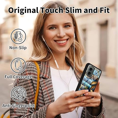 Miniatura 6 de Funda para Moto One 5G Ace, Motorola G 5G para mujer, resistente de doble capa con textura de PC, silicona suave, a prueba de golpes, funda